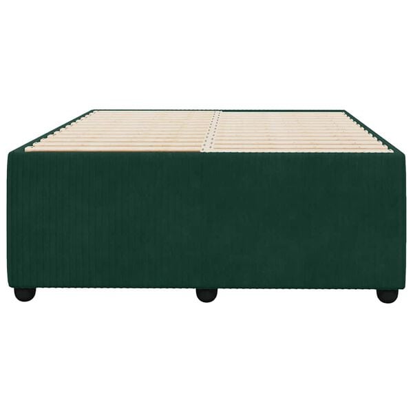 vidaXL Cadre de lit sans matelas vert fonc&eacute; 120x190 cm velours