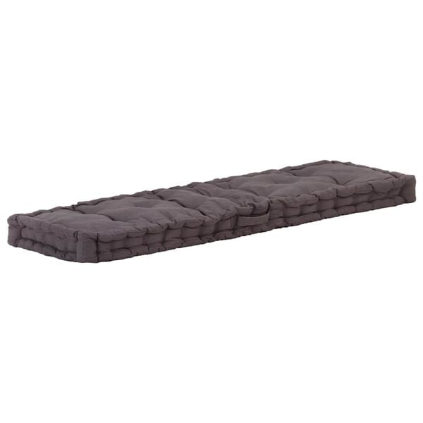 vidaXL Coussins de plancher de palette lot de 2 Coton Anthracite