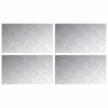 vidaXL Nez de marche 4 pc 70 x 40 cm Argent&eacute; Aluminium Rectangulaire