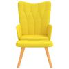 vidaXL Chaise de relaxation avec tabouret Jaune moutarde Tissu