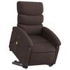 vidaXL Fauteuil inclinable de massage électrique Marron foncé Tissu