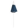 vidaXL Parasol de jardin avec m&acirc;t en acier bleu 180 cm