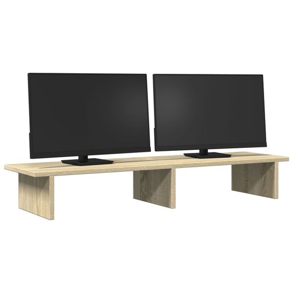 vidaXL Support de moniteur ch&ecirc;ne sonoma 100x27x15 cm bois d'ing&eacute;nierie