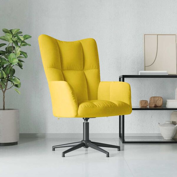 vidaXL Chaise de relaxation Jaune moutarde Velours