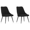 vidaXL Chaises &agrave; manger lot de 2 noir tissu