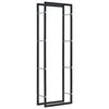 vidaXL Portant de bois de chauffage Noir 50x20x150 cm Acier
