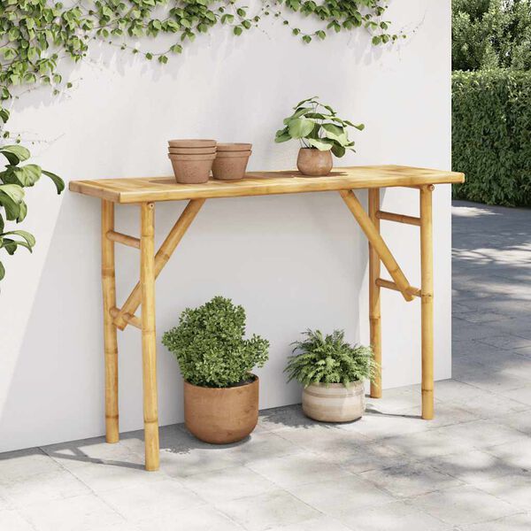 vidaXL Table console 115x39x75 cm bambou