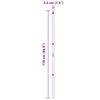 vidaXL Poteaux de clôture 13 pcs Argent Ø32mm 170 cm Acier galvanisé