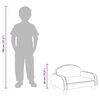 vidaXL Canapé pour enfants gris 50x40x30 cm similicuir