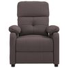 vidaXL Fauteuil inclinable Marron foncé Tissu
