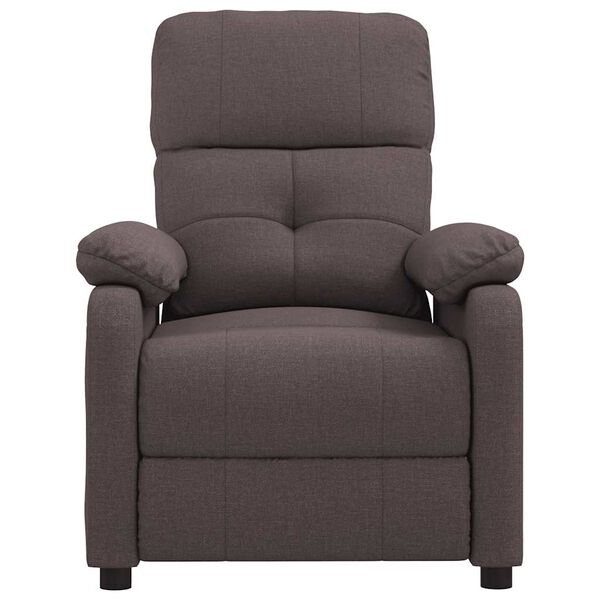 vidaXL Fauteuil inclinable Marron foncé Tissu