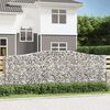 vidaXL Paniers &agrave; gabions arqu&eacute;s 4 pcs 400x30x140/160 cm Fer galvanis&eacute;