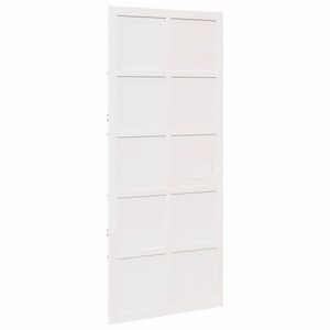 vidaXL Porte de grange Blanc 100 x 2,5 x 208 cm Bois de pin massif