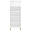 vidaXL Armoire &agrave; chaussures Blanc brillant 40x36x105cm Bois ing&eacute;nierie
