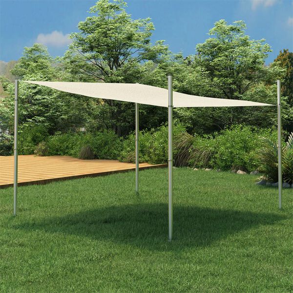 vidaXL M&acirc;t de parasol 200 cm Acier inoxydable