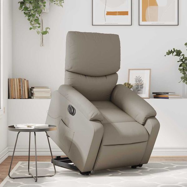 vidaXL Fauteuil inclinable de massage &eacute;lectrique cappuccino similicuir