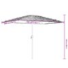 vidaXL Parasol de jardin avec LED et m&acirc;t en acier marron 300x200x250cm