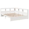 vidaXL Lit biblioth&egrave;que sans matelas blanc 160x200 cm bois pin massif