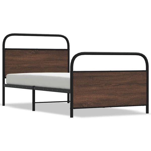 vidaXL Cadre de lit sans matelas 100x200 cm ch&ecirc;ne marron
