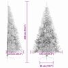 vidaXL Sapin de No&euml;l artificiel pr&eacute;-&eacute;clair&eacute; Argent 240 cm PET