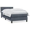vidaXL Sommier &agrave; lattes de lit et matelas gris fonc&eacute; 80x210 cm velours