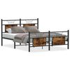 vidaXL Cadre de lit sans matelas ch&ecirc;ne fum&eacute; 137x190 cm bois ing&eacute;nierie