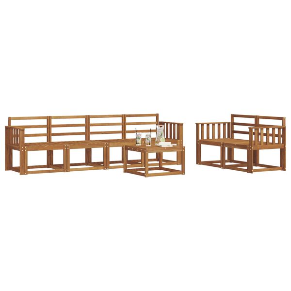 vidaXL Ensemble de canap&eacute;s d'ext&eacute;rieur 7 pcs Naturel