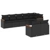 vidaXL Salon de jardin 8 pcs avec coussins noir r&eacute;sine tress&eacute;e