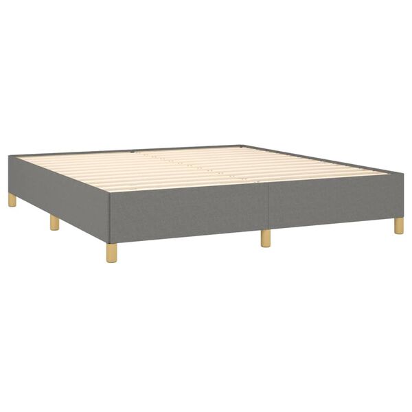 vidaXL Cadre de lit sans matelas gris fonc&eacute; 160x200 cm tissu