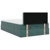 vidaXL Lit ottoman avec matelas et LED vert fonc&eacute; 90x200cm velours