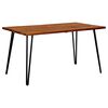 vidaXL Table de jardin avec pieds &eacute;pingle 140x80x75 cm Acacia solide