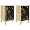 vidaXL Table de chevet RHENEN 2 pi&egrave;ces Ch&ecirc;ne Sonoma 36 x 33 x 60 cm