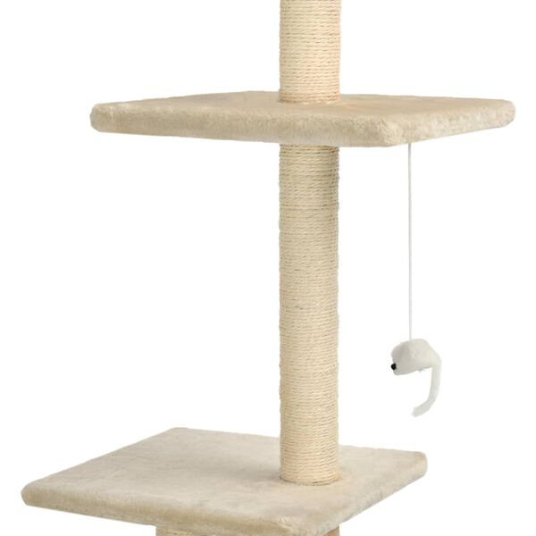 vidaXL Arbre &agrave; chat avec griffoirs en sisal 260 cm Beige