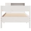 vidaXL Lit biblioth&egrave;que sans matelas blanc 90x190cm bois de pin massif