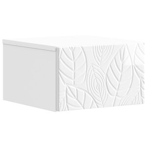 vidaXL Cabinet de chevet mural Blanc brillant 49 x 34,5 x 20 cm
