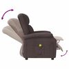 vidaXL Fauteuil de massage Marron fonc&eacute; Tissu