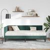 vidaXL Cadre de lit d'angle avec matelas Autre 2 pcs Vert Velours