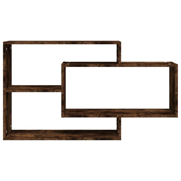vidaXL Étagère murale chêne fumé 104x20x58,5 cm bois d'ingénierie
