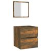 vidaXL Armoire de bain avec miroir Ch&ecirc;ne fum&eacute; Bois d'ing&eacute;nierie