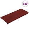 vidaXL Tapis d'escalier auto-adh&eacute;sifs 30 pcs rouge 65x24,5x3,5 cm
