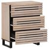 vidaXL Buffet blanc 60x34x75 cm bois massif de manguier