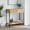 vidaXL Table console ch&ecirc;ne sonoma 75x34,5x75 cm bois d'ing&eacute;nierie