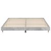 vidaXL Cadre de lit sans matelas gris b&eacute;ton 200x200 cm