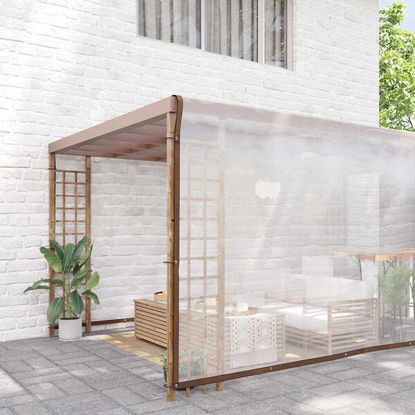 vidaXL B&acirc;che transparente avec &oelig;illets 8x10 m poly&eacute;thyl&egrave;ne