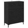 vidaXL Haut Armoire avec tiroir 2 pcs Ch&ecirc;ne noir Bois d'ing&eacute;nierie