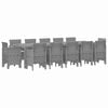 vidaXL Ensemble de salle &agrave; manger pour jardin 13 pc Gris clair
