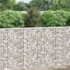 vidaXL Lit sur&eacute;lev&eacute; &agrave; gabion en trap&egrave;ze Acier galvanis&eacute; 80x20x100 cm