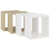 vidaXL Étagères cube murales 4 pcs Blanc et chêne sonoma 26x15x26 cm