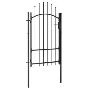 vidaXL Portail de jardin Woerden acier 1x1,7 m noir