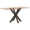 vidaXL Pied de table &agrave; manger en forme d'araign&eacute;e noir 85 x 85 x (72-73) cm en acier